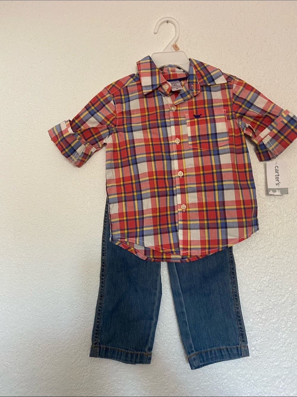 Carter's Multicolor Plaid Button-Down Shirt for Kids